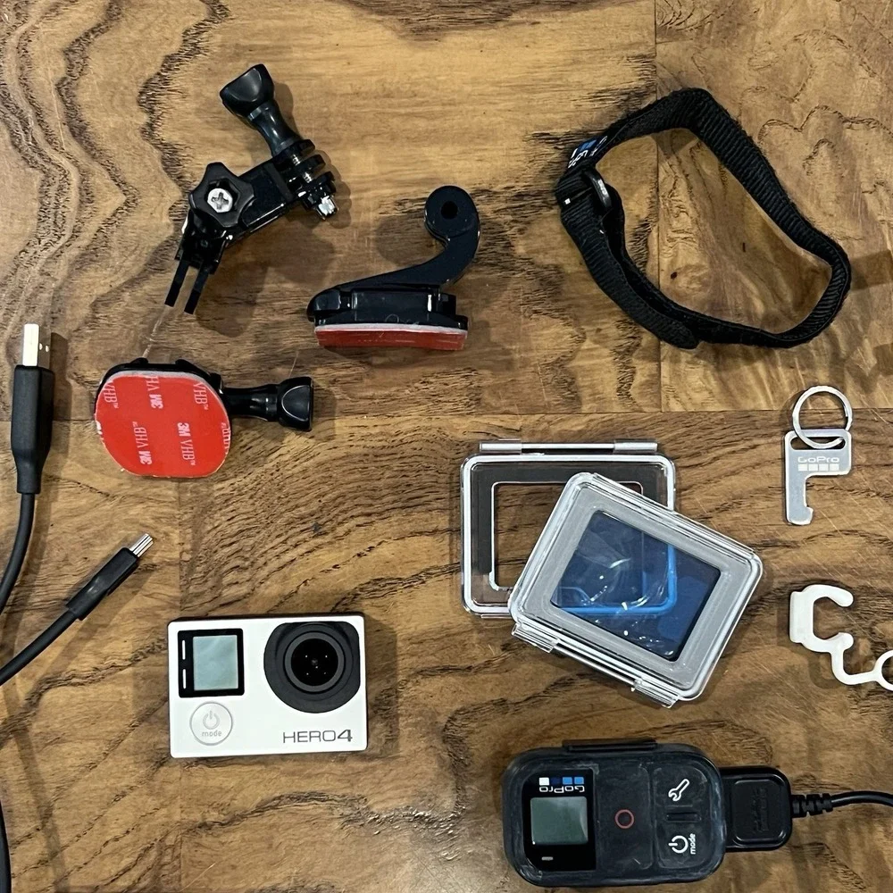 GoPro Hero4 Silver Action Camera Bundle Smart Remote GoPole Mounts